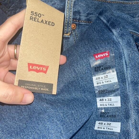 LEVIS MENS 550 RELAXED FIT JEANS BIG & TALL NWT Sz 48 X 32 - Picture 5 of 5